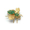 Broche Broche Mouche Emeraudes Or Jaune 58 Facettes