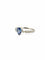 Bague 54 Bague en or blanc 18 carats saphir poire et diamants 58 Facettes