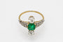 Bague 53 Bague ancienne en or et platine avec émeraude et diamants, début du XXe siècle. 58 Facettes 10313