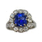 Bague 50 Bague platine sertie d’un saphir de Ceylan non chauffé de 1.82 cts et diamants 58 Facettes 330079802