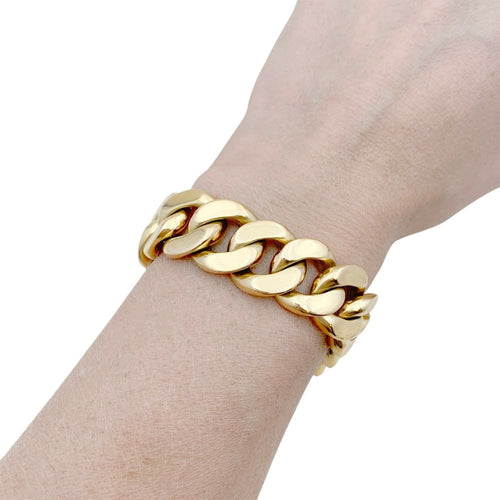 Bracelet Bracelet vintage gourmette en or rose. 58 Facettes 34887