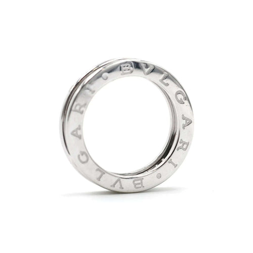 Bague 49 Bague Bulgari B.zero1 en or blanc, anneau simple 58 Facettes 14786