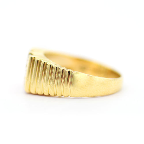 Prsten Damiani ze žlutého 18karátového zlata s diamanty 