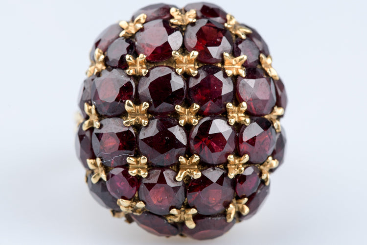 Bague 49 Bague Dome or jaune 18 carats  Grenat 11,20 carats 58 Facettes BGGRENAT-107
