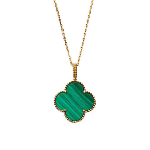 Collier Van Cleef & Arpels - Rare Sautoir Magic Alhambra Malachite Or Jaune 58 Facettes 2.19277