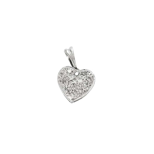 Pendentif Pendentif coeur or blanc et diamants 58 Facettes GULK219