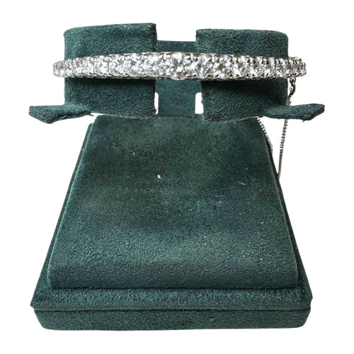 Bracelet Bracelet Tennis Or Blanc Diamants 2.5ct 58 Facettes