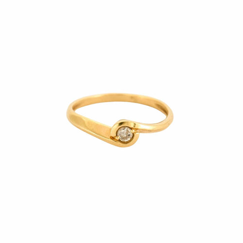 Bague 52 Bague or jaune diamant 58 Facettes LP1035