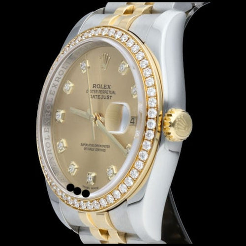 Montre Rolex Montre Date Just Or Jaune 18K / Acier Lady 58 Facettes MT44089