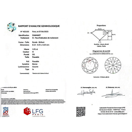 Bague 54 Bague solitaire diamant. 58 Facettes 32709