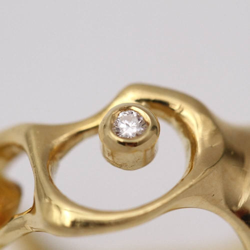 Bague 49 Bague DALI en or jaune et diamants 58 Facettes D364102JC