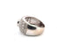 Bague 54 Bague en or blanc massif avec diamant central et pavé de diamants. 58 Facettes