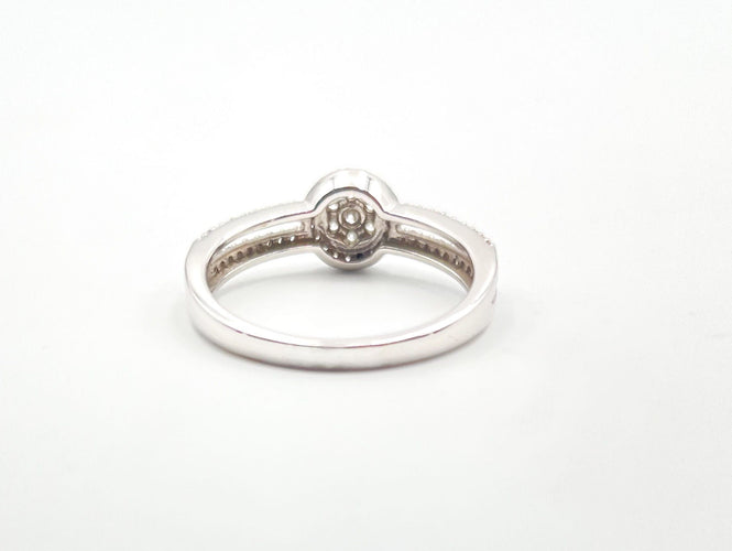 Bague 51.5 Bague Diamants Chaton Rond 58 Facettes