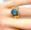 Bague 52 Bague en or jaune et topaze bleue 58 Facettes AB611