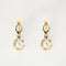 Boucles d'oreilles Dormeuses or jaune et blanc et diamants 58 Facettes GULK225
