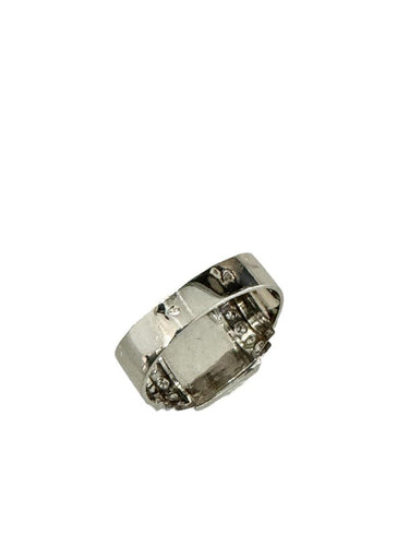 Bague 54 Bague Chevalière en Platine et Diamants 58 Facettes