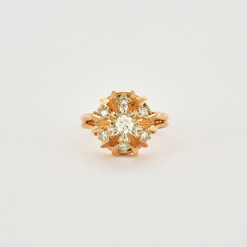 Bague 54 Bague or jaune diamants 58 Facettes