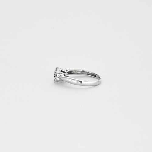 Bague 49 Bague Solitaire or blanc diamants 58 Facettes LP595/10