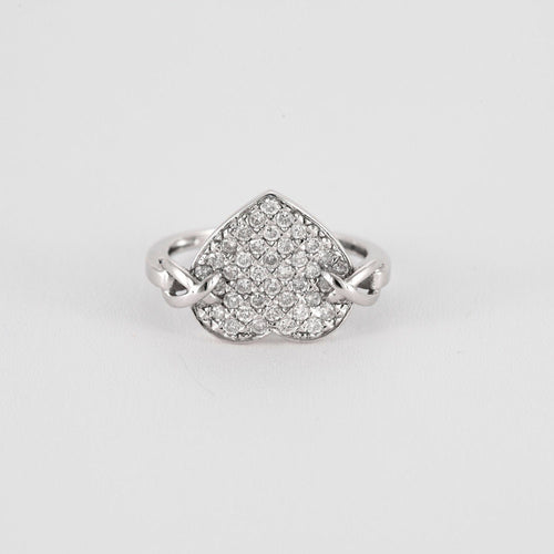 Bague Bague coeur or blanc diamants brillants 58 Facettes 2086203