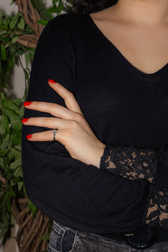 Ring Solitær Platina Diamant 