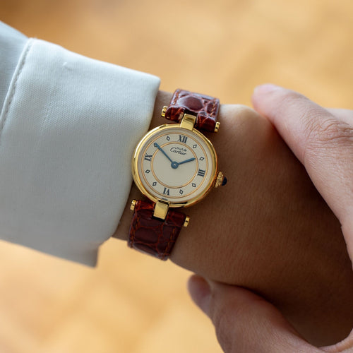 Cartier Must Vendôme - Gold circle dial - SM 58 Facettes