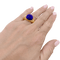 Bague 51 Bague or jaune et cabochon de lapis-lazuli. 58 Facettes 34694