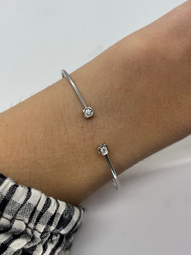 Bracelet Bracelet Dinh Van "Le Cube" or blanc et diamants 0,24 ct 58 Facettes 1219