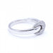 Bague 57 Bague Boucle en Or Blanc et Diamants 58 Facettes N102885LF