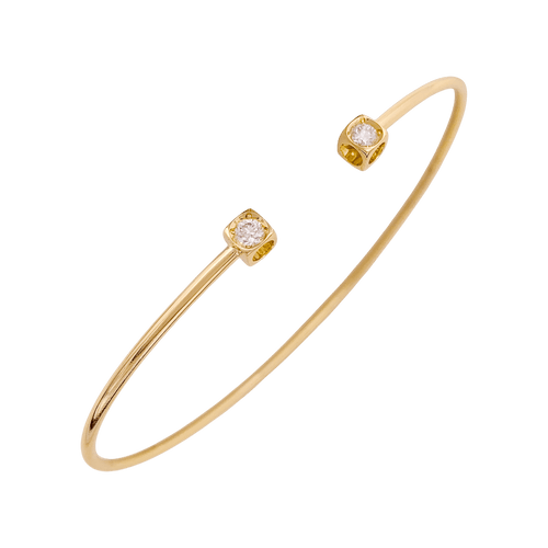 Bracelet Bracelet Dinh Van, "Le Cube Diamant", or jaune, diamants. 58 Facettes 34557