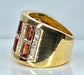 Bague 57 Bague or jaune tourmalines roses et diamants 58 Facettes AB403