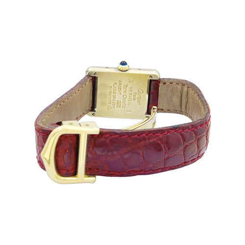 Montre Montre Cartier,"Must de Cartier", vermeil, cuir. 58 Facettes 35338