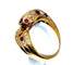 Bague Bague DAUPHIN en or jaune 18 carats, diamants ,saphirs et rubis 58 Facettes AB224