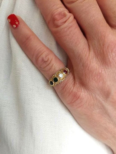 Bague 51 BAGUE JONC TUTTI FRUTTI 58 Facettes 088101