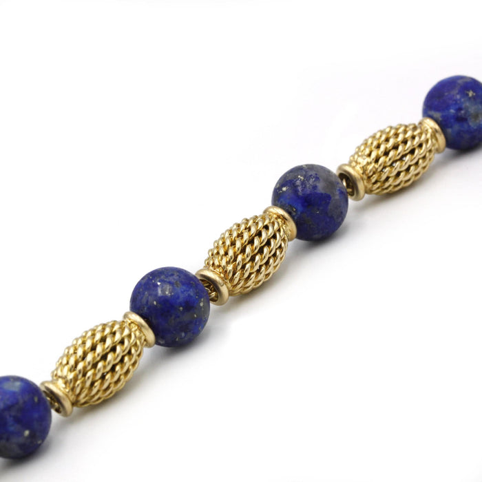 Bracelet or jaune Lapis-Lazuli 58 Facettes 240382R