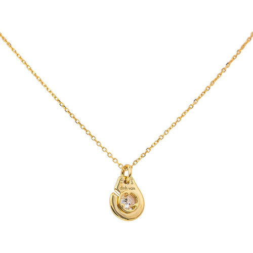 Dinh Van Náhrdelník Menottes Žluté zlato Diamant 