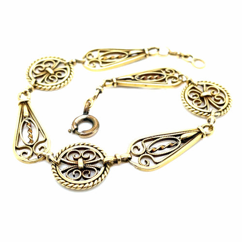 Bracelet Bracelet Ancien Or Jaune Filigrane. 58 Facettes