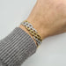 Bracelet Bracelet or blanc et jaune 18 carats serti de diamants 58 Facettes