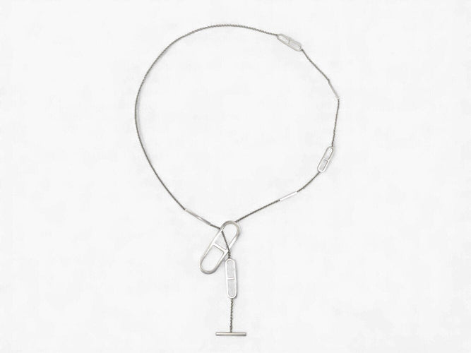 Collier collier HERMES sautoir ever chaine d'ancre 77 cm argent 925 35gr 58 Facettes 271951