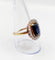 Bague 59 Bague pompadour art deco or jaune 18k pierre bleue et diamant taille rose (circa 1900) 58 Facettes A06202