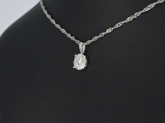 Pendentif Pendentif en or blanc avec diamants 58 Facettes 2074