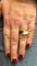 Bague Bague vintage or jaune et diamants , bois et ivoire 58 Facettes