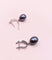 Boucles d'oreilles Boucles d'oreilles en or blanc diamants et perles grises 58 Facettes