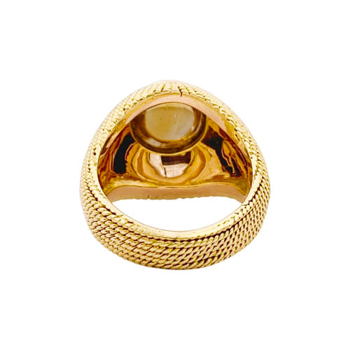 Bague 51 Bague vintage, or jaune, cabochon de citrine. 58 Facettes 34799