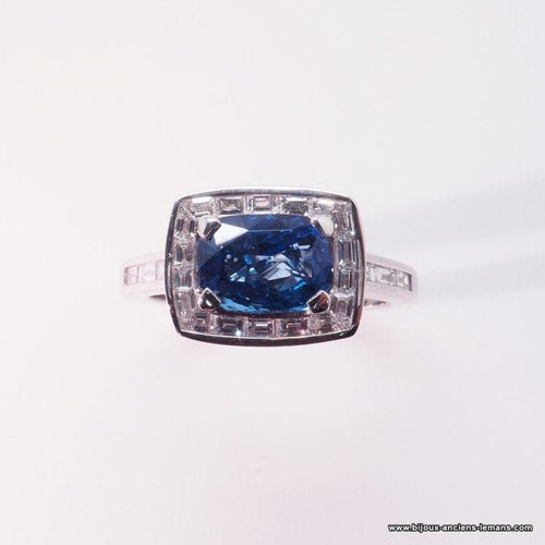 Bague 52 Bague saphir diamants 58 Facettes 1948