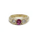 Bague 56 Bague or jaune saphir rose et diamants 58 Facettes 210093R