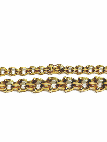 Collier Collier à maillons entrelacés en or rose 18 carats 58 Facettes