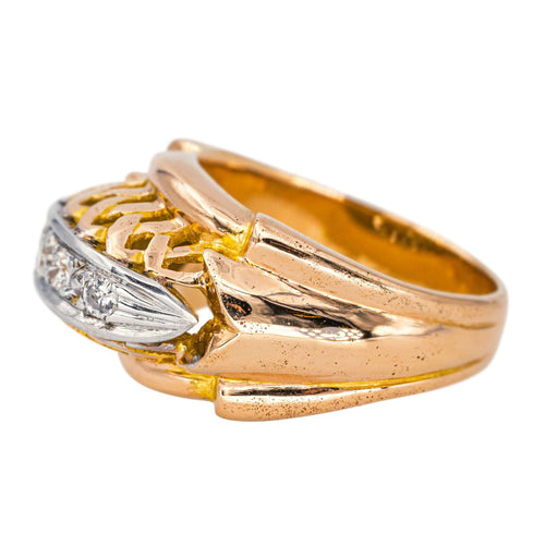 54 Bague Or rose, Platine Diamant 58 Facettes 4555579RV