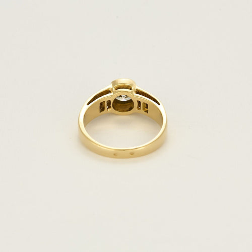 Bague 55 Bague solitaire en or jaune et diamants 58 Facettes SNA1729X2