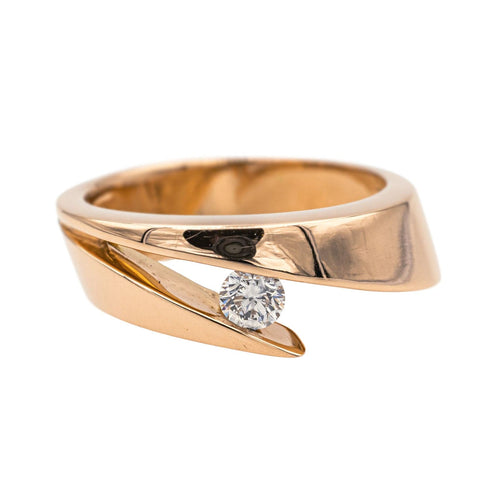 Bague 52.5 Garel Bague Solitaire  Or rose Diamant 58 Facettes 3777150CN