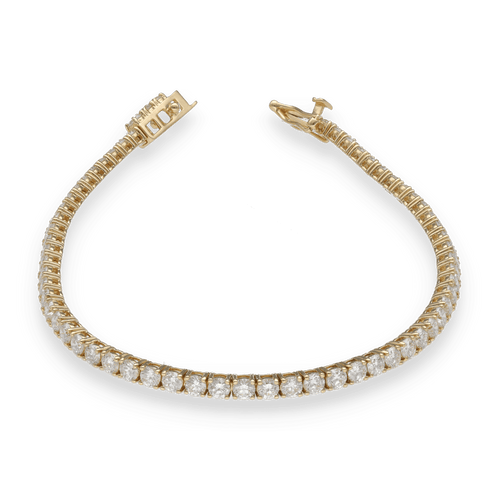 Bague Bracelet ligne en or jaune avec diamants 58 Facettes